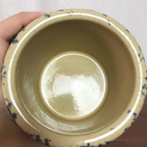 Robinson Ransbottom Roseville Ohio VTG USA Made Spongeware Pottery Planter Pot - Picture 5 of 10